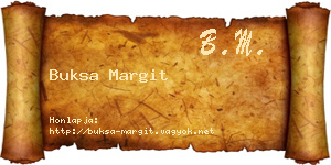 Buksa Margit névjegykártya